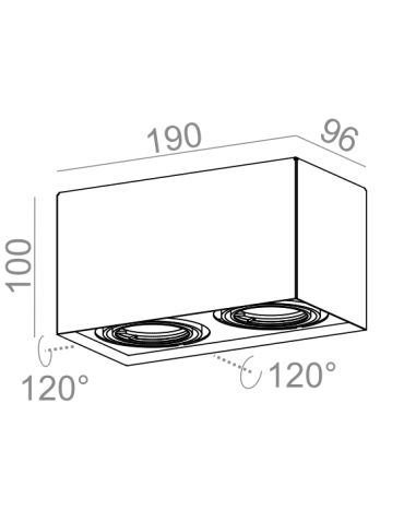 Aqform SQUARES 50x2 230V surface-mounted 45812-0000-U8-PH - product 2