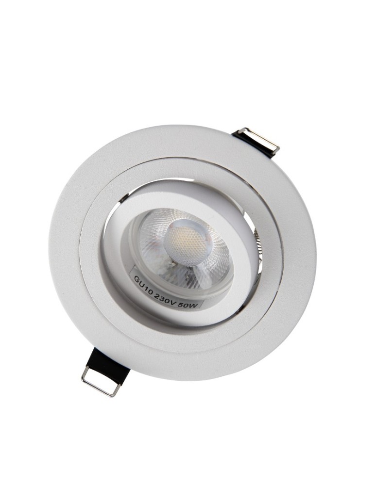 Round flush-mounted lamps - YASKR Halo Mesh 1xGU10 white RL0103-WH White - product kolory-swiatla.pl 1