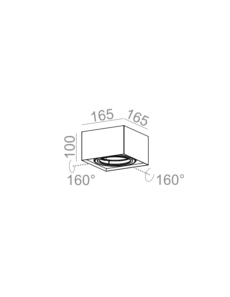 Ceiling lamps - Aqform SQUARES mini 111x1 surface-mounted 40110-0000-T8-PH - product kolory-swiatla.pl 2