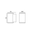 Outdoor wall lamps - Italux Lenta 3K Outdoor Wall Mounted Black Sandblasted IP54 1xLED 15W 3000K OWL-2805-1-3K - product 3