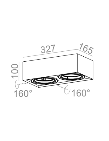 Aqform SQUARES mini 111x2 surface-mounted 40111-0000-T8-PH - product 2