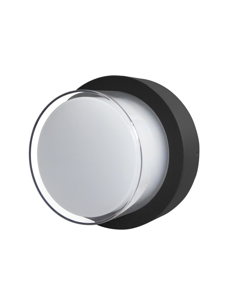 Outdoor wall lamps - Italux Rosta Outdoor Wall Mounted Black Sandblasted IP54 1xLED 12W 3000K OWL-3062-3K - product kolory-swiatla.pl 1