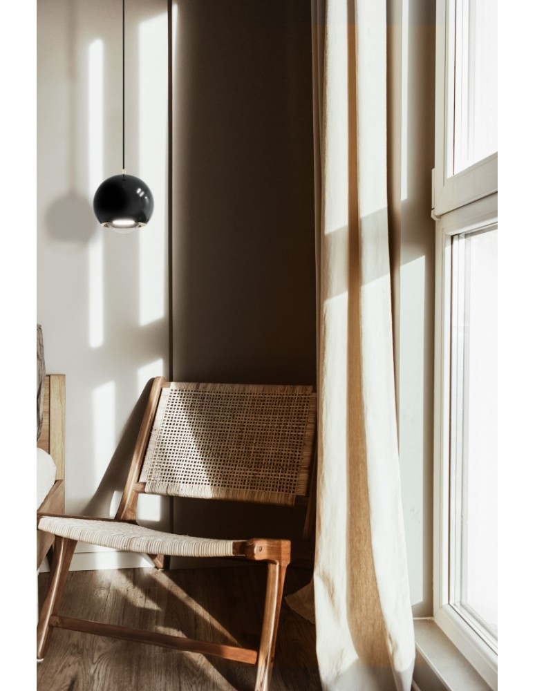 Single pendant lamps - YASKR Aurenia Pendant Lamp 1xLED black PL0122-CB Black - product kolory-swiatla.pl 2