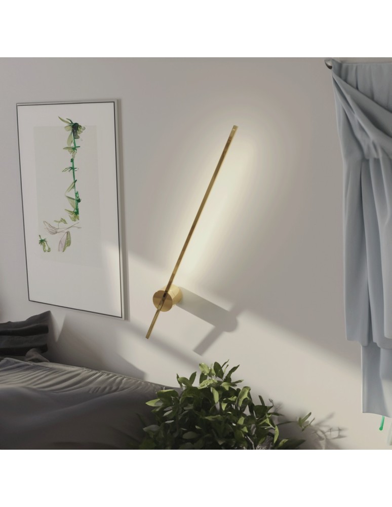 Designer wall lamps - YASKR Wall lamp Chloe 1xLED gold IP44 WL0107-GD Gold - product kolory-swiatla.pl 2