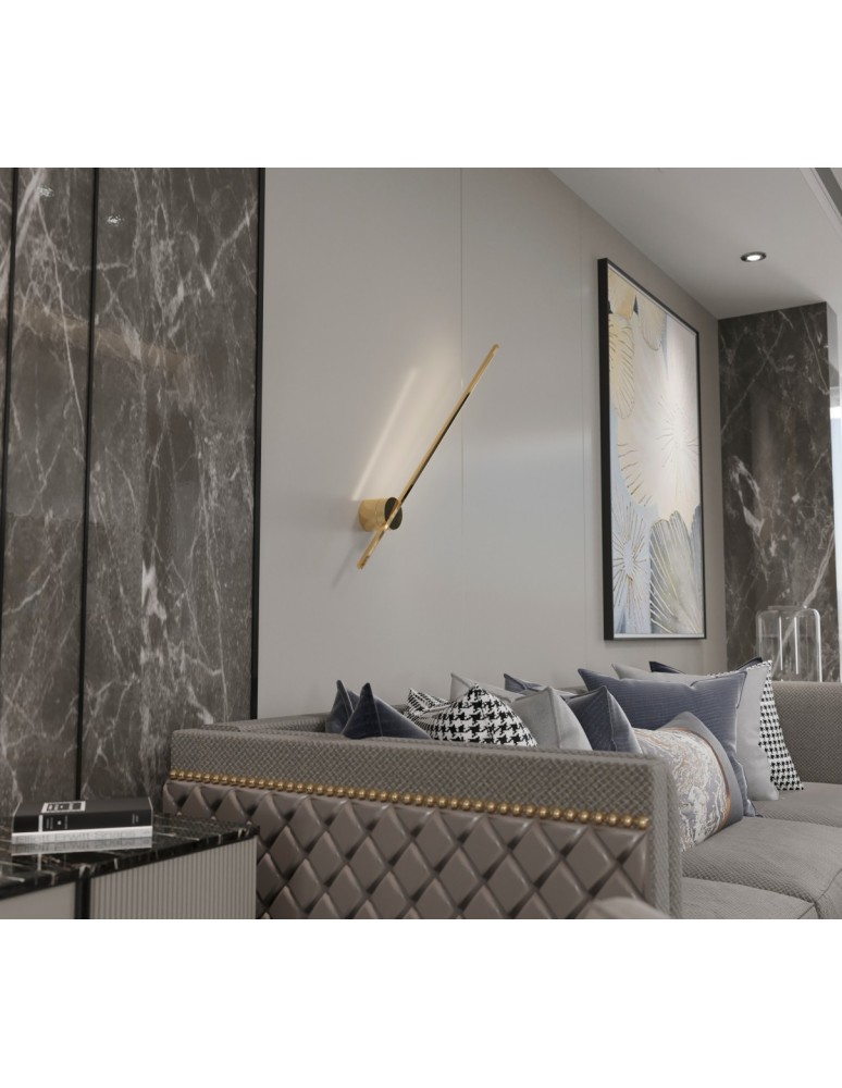 Designer wall lamps - YASKR Wall lamp Chloe 1xLED gold IP44 WL0107-GD Gold - product kolory-swiatla.pl 3