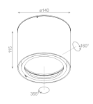 Ceiling lamps - Aqform TUBA 111 230V 34cm surface-mounted 46610-0000-U8-PH - product 2
