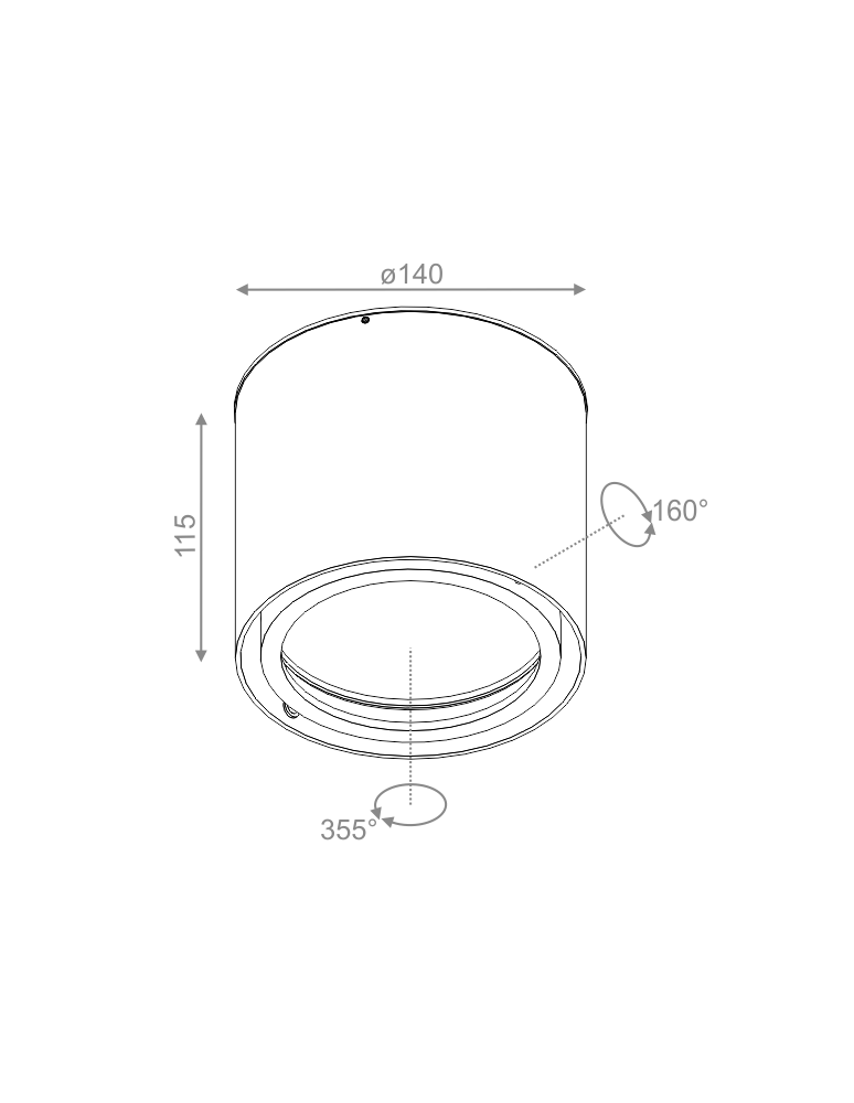 Ceiling lamps - Aqform TUBA 111 230V 34cm surface-mounted 46610-0000-U8-PH - product kolory-swiatla.pl 2