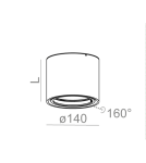 Ceiling lamps - Aqform TUBA 111 surface-mounted 11cm 45611-0000-T8-PH - product 2