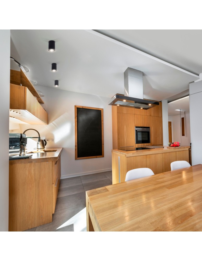 Round ceiling luminaires - YASKR Leila tube 1xGU10 black CL0101-BK Black - product kolory-swiatla.pl 2