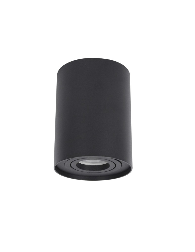 Round ceiling luminaires - YASKR Leila tube 1xGU10 black CL0101-BK Black - product kolory-swiatla.pl 1