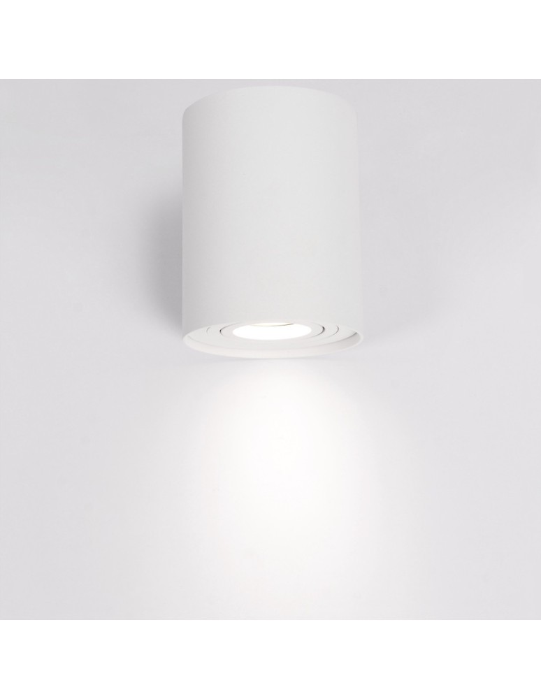 Round ceiling luminaires - YASKR Leila tube 1xGU10 white CL0101-WH White - product kolory-swiatla.pl 3