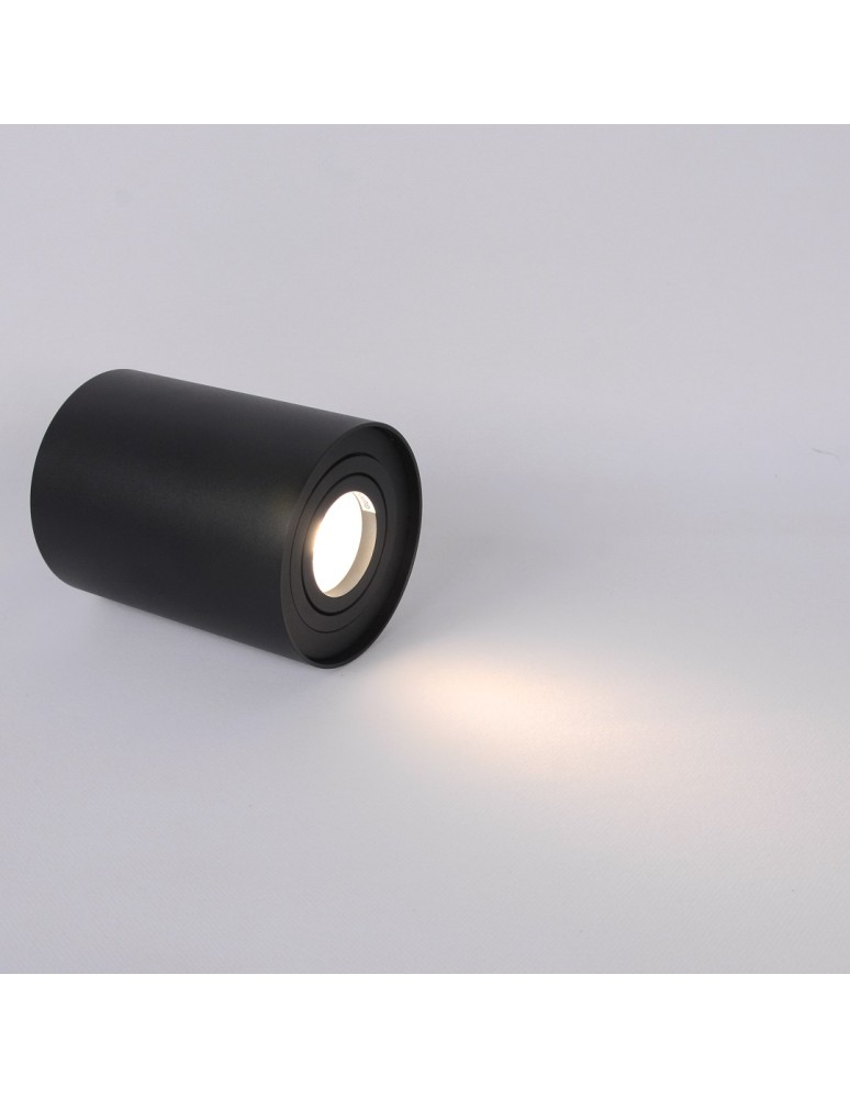 Round ceiling luminaires - YASKR Leila tube 1xGU10 black CL0101-BK Black - product kolory-swiatla.pl 6