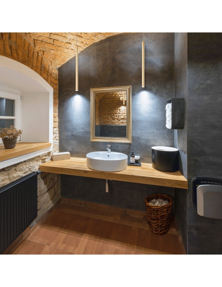 Pendant tube lamps - YASKR Elin Pendant Lamp 1xLED gold IP44 PL0123-GD Gold - product kolory-swiatla.pl 2