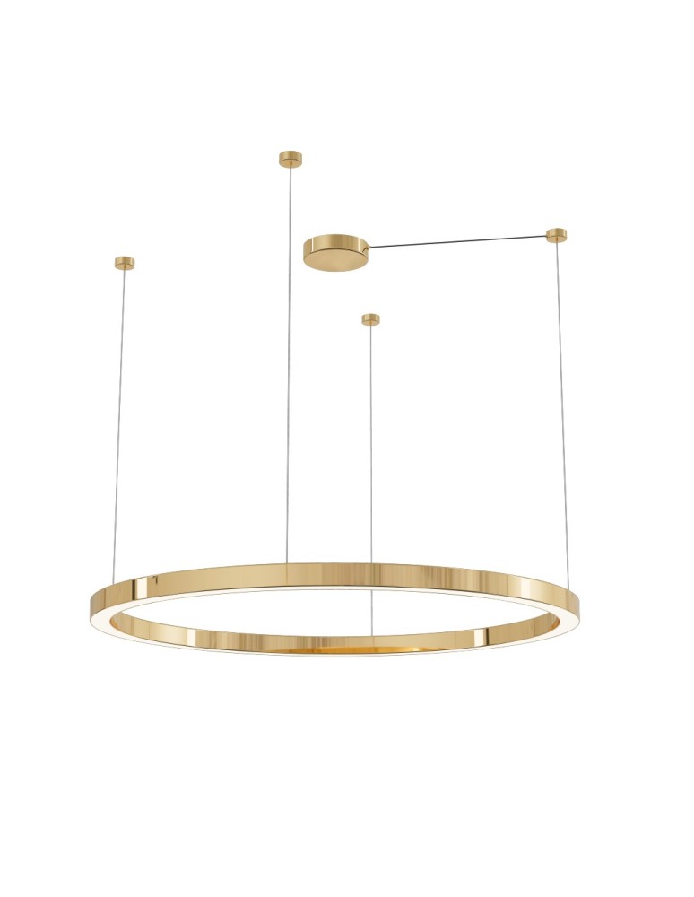 Pendant lamps circles - YASKR Aurum L 1xLED gold chandelier PL0116-130 Gold - product kolory-swiatla.pl 1