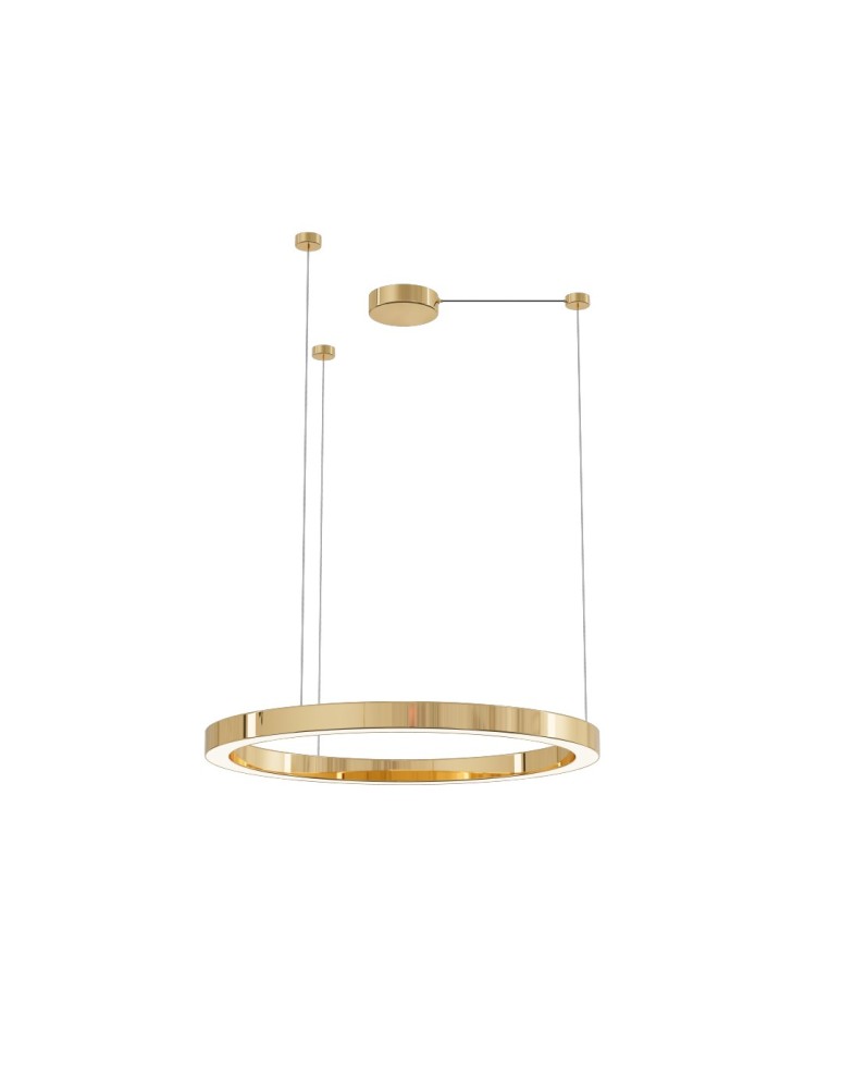 Pendant lamps circles - YASKR Aurum M 1xLED gold chandelier PL0116-90 Gold - product kolory-swiatla.pl 1