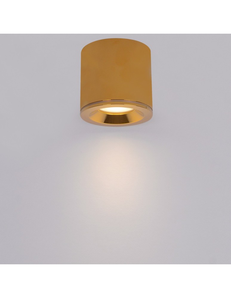 Hermetic ceiling luminaires - YASKR Luna tube 1xGU10 gold IP65 CL0103-GD Gold - product kolory-swiatla.pl 3