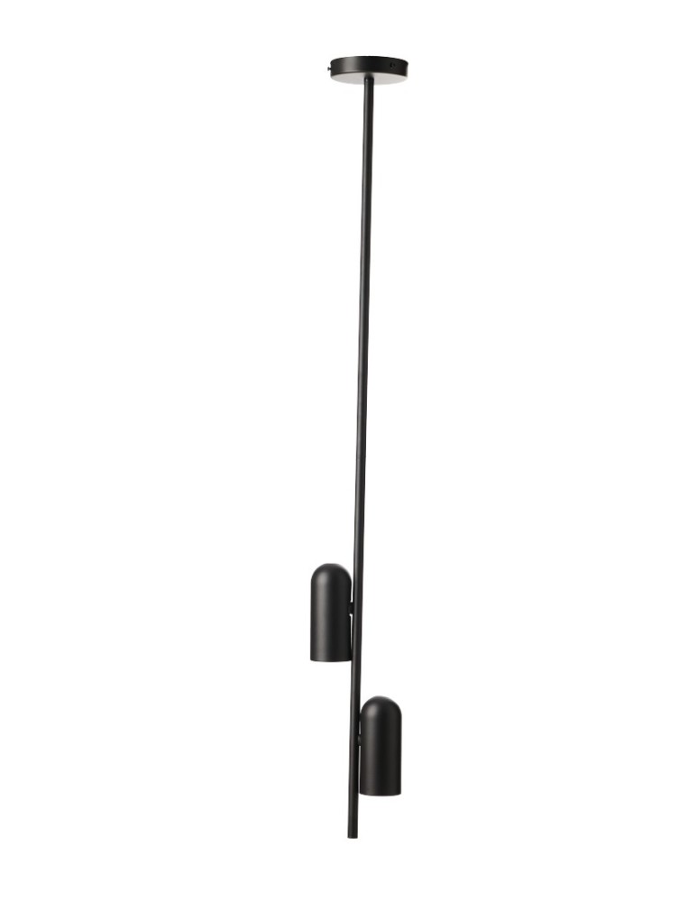 Double pendant lamps - Azzardo Ceiling VIVI TOP 2 BK/BK Black Matte/Black Matte 2xGU10 AZ5728 - product kolory-swiatla.pl 1