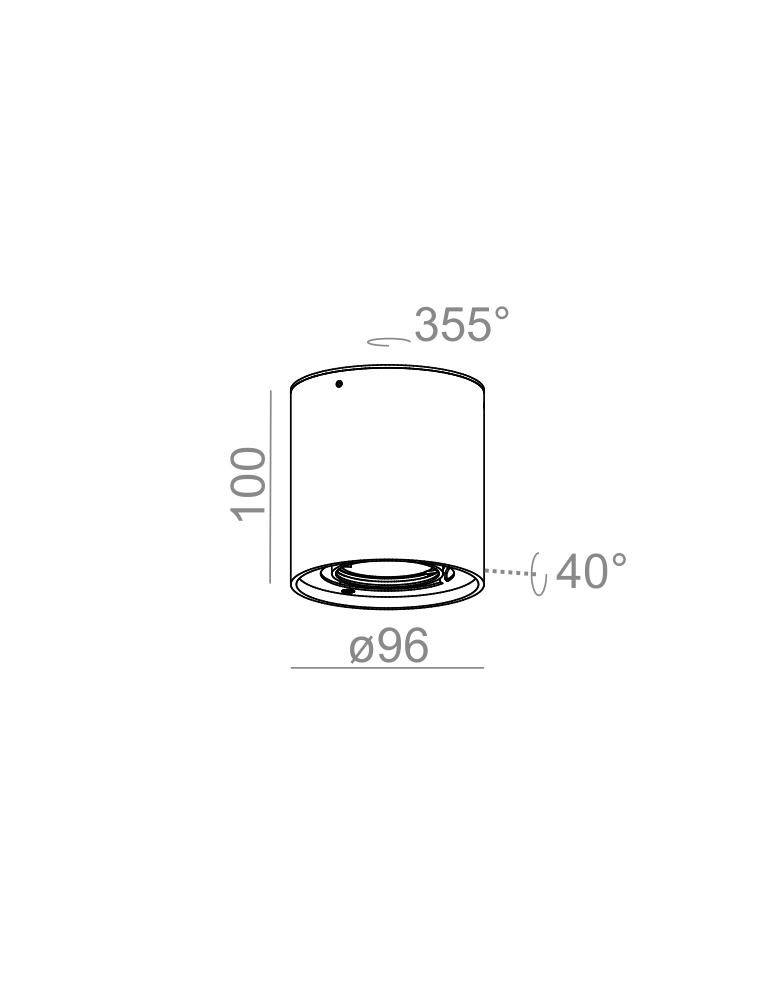 Ceiling lamps - Aqform TUBA 50 230V surface-mounted 45921-0000-U8-PH - product kolory-swiatla.pl 2