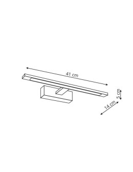 Light Prestige Isla kinkiet chrom sredni IP44 CCT (zmienna barwa 3000/4000/6500K) LED chrom GS-LWB-12W CH CCT - produkt 2