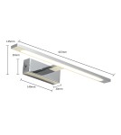 Bathroom wall lamps - Light Prestige Isla wall lamp chrome medium IP44 CCT (variable color 3000/4000/6500K) LED chrome GS-LWB-12W CH CCT - product 5
