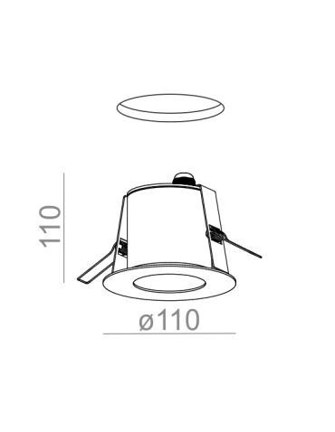 Aqform AQUATIC round LED 230V hermetic recessed 37929-M930-D9-PH. - product 2