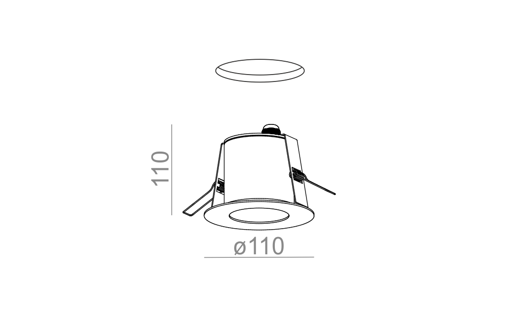 Aqform AQUATIC round LED 230V hermetic wpuszczany 37929-M930-D9-PH