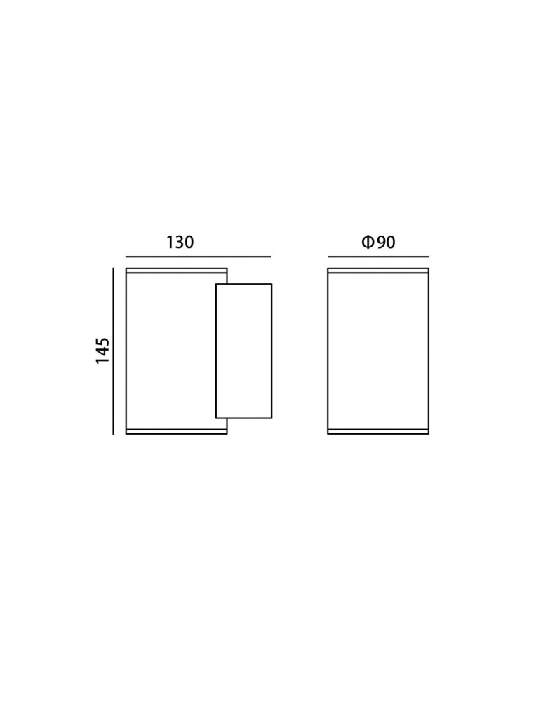 Italux Lenta 4K Zewnętrzna Ścienna Czarny piaskowany IP54 1xLED 15W 4000K OWL-2805-1-4K