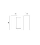 Outdoor wall lamps - Italux Lenta 3K Outdoor Wall Mounted Black Sandblasted IP54 2xLED 14W 3000K OWL-2026B-2-3K - product 2