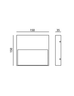 Italux Fenis 3K Outdoor Wall Mounted Black Sandblasted IP54 1xLED 3W 3000K OWL-2685-3K - product 2