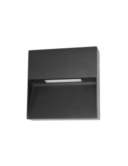 Italux Fenis 3K Outdoor Wall Mounted Black Sandblasted IP54 1xLED 3W 3000K OWL-2685-3K
