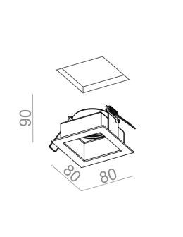Aqform MINISQUARE x1 230V recessed 30019-0000-U8-PH - product 2
