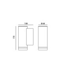 Italux Fondo 4K Zewnętrzna Ścienna Czarny piaskowany IP54 1xLED 10W 4000K OWL-2067-1-4K