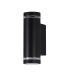 Italux Fondo 4K Zewnętrzna Ścienna Czarny piaskowany IP54 2xLED 14W 4000K OWL-2067-2-4K