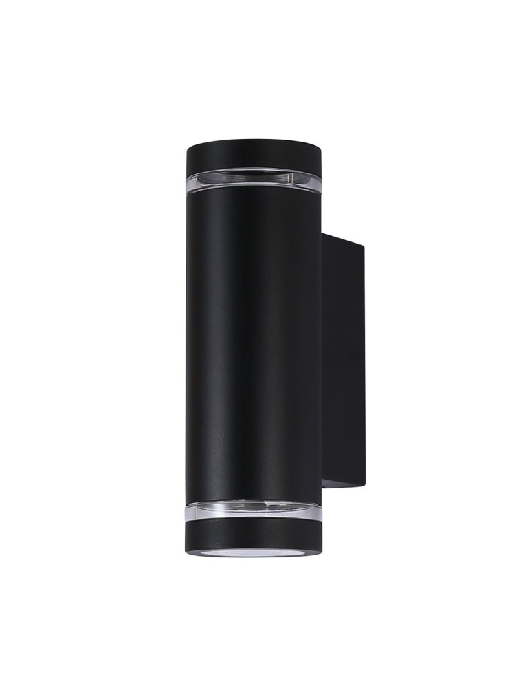 Outdoor wall lamps - Italux Fondo 4K Outdoor Wall Mounted Black Sandblasted IP54 2xLED 14W 4000K OWL-2067-2-4K - product kolory-swiatla.pl 4