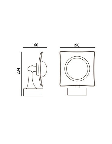 Italux Isola 4K Zewnętrzna Ścienna Czarny piaskowany IP54 1xLED 9W 4000K OWL-6950-4K - produkt 2