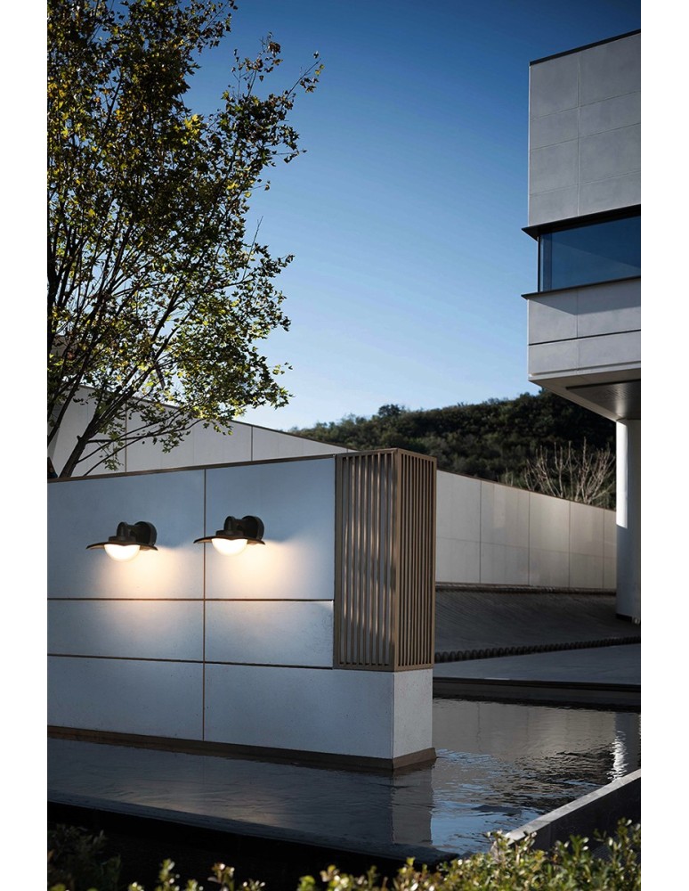 Outdoor wall lamps - Italux Isola 3K Outdoor Wall Mounted Black Sandblasted IP54 1xLED 9W 3000K OWL-6950-3K - product kolory-swiatla.pl 3
