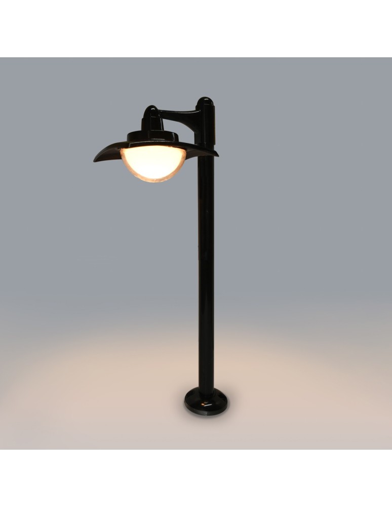 Standing garden lamps - Italux Isola 3K Outdoor Standing Black Sandblasted IP54 1xLED 9W 3000K OFL-6923-3K - product kolory-swiatla.pl 3