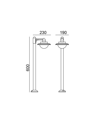 Italux Isola 4K Outdoor Standing Black Sandblasted IP54 1xLED 9W 4000K OFL-6923-4K - product 2