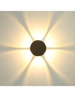 Italux Macba Zewnętrzna Ścienna Czarny piaskowany IP54 1xLED 6W 3000k OWL-6031-6-3K - produkt 2