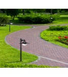 Standing garden lamps - Italux Isola 3K Outdoor Standing Black Sandblasted IP54 1xLED 9W 3000K OFL-6923-3K - product 4