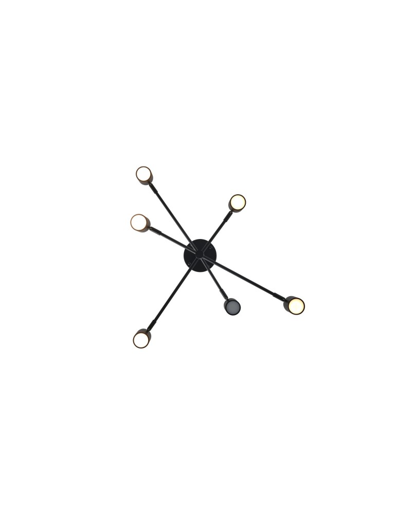 Modern pendant lamps - YASKR Noe Ceiling Lamp 6xGU10 black PLC0102-BK   - product kolory-swiatla.pl 3