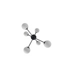 Pendant lamps spheres - YASKR Bolti Ceiling Lamp 6xG9 black PLC0103-BK   - product 3