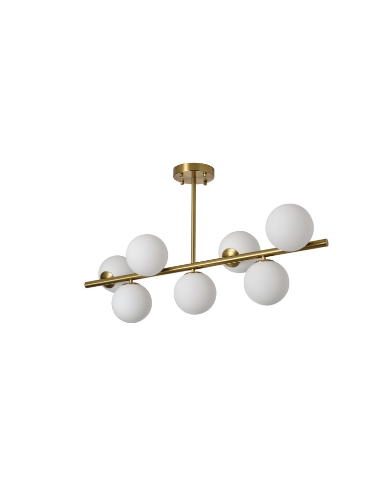 Pendant lamps spheres - YASKR Bolti 7xE14 gold ceiling lamp PLC0104-GD 101 cm.  - product kolory-swiatla.pl 4