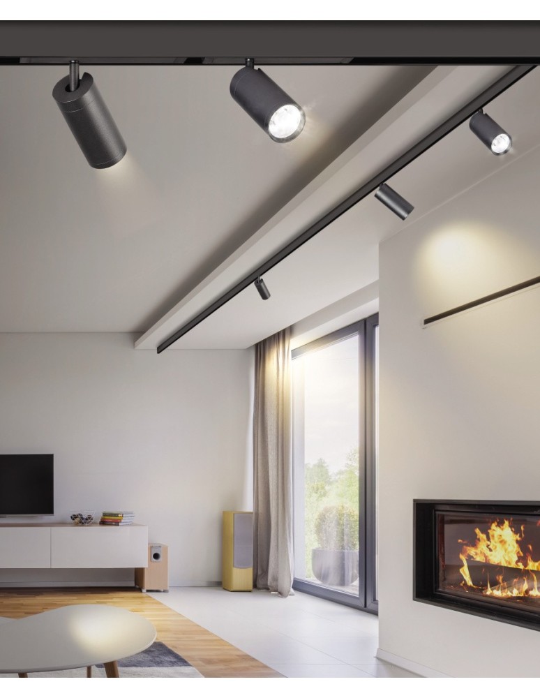 Magnetic rail lamps - Azzardo ALFA MAKITA TRACK MAGNETIC 7W CCT BLUETOOTH BK Magnetic Rail Lamp Black Mat AZ4836 - product kolory-swiatla.pl 2