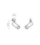 Lamps for 3-phase busbars - Azzardo GALILEO TRACK 3 LINE LED 15W 1200lm 3000K Black Reflector For Draw-wire 3F AZ4067 - product 2