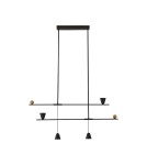Designer pendant lamps - Azzardo SPOLETO 2 BK 3000K Black Matte/Gold 4xLED Pendant AZ5642 - product 1