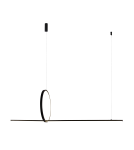 Pendant lamps over the island - Azzardo PELLE 3-STEP DIMM BK Black Matte 2xLED 3 Brightness Modes AZ5756 - product 1