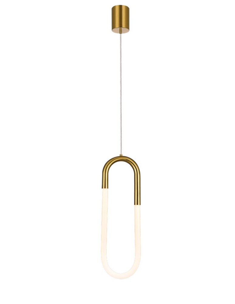 LED pendant lamps - Azzardo NEXUS GO LED 3000K Gold/White Mat 1xLED Pendant AZ5740 - product kolory-swiatla.pl 1