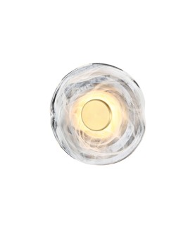 Azzardo NESTOR TOP 20 BRASS Smoky Transparent/Brushed Brass 1xLED Designer Wall lamp AZ5828