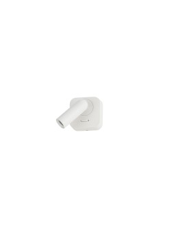 Azzardo LUGANO SQUARE WALL WH 3000K White 1xLED Reading wall lamp with on/off switch AZ5654